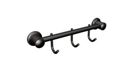 Kabykla ANDEX Classic 007Ng, 29,7 cm, 3 kabliukai, juoda