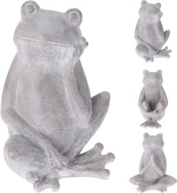 Sodo dekoracija VARLĖ, sėdinti, 3 skirtingi dizainai, pilkos sp., 22 x 17,5 x 31 cm.