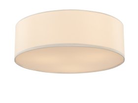 Lubinis šviestuvas G.LUX Gm-611/3 Fabric White, 3 x E14, D480 x 170 mm, baltos spalvos