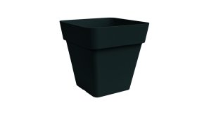 Plastikinis vazonas NICOLI Arke Quadro, antracito sp., 30 x 30 x 27 cm.