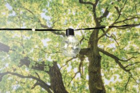 Lauko girlianda LED, 10 vnt. lempučių, šalta balta sp., su laikmačiu, veikimui reikalingos baterijos