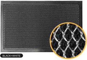 Kilimėlis RICCO 3D, 60 x 90 cm, 100% guma, juodas-baltas, 626-100