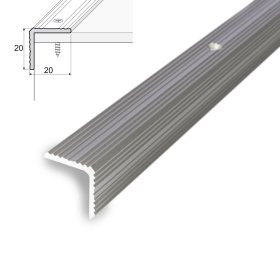 Aliumininė laiptų juostelė HESORA H 30 D2, 2.0 x 90 cm,  mat.sidabro spalvos, kilmės šalis ES