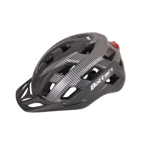 Dviratininko šalmas, S/M dydis, PVC su juodu EPS ir LED žibintu, 54-57 cm