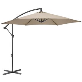 Sodo skėtis nuo saulės NCM002, iš poliesterio, su plieniniu stovu, kreminė sp., skersmuo 300 cm