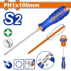 Kryžminis atsuktuvas WADFOW, magnetinis, S2, PH1, 5x100 mm, WQJ2214