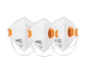 Respiratorius NEO FFP2, su vožtuvu, sulankstomi, 3 vnt., CE