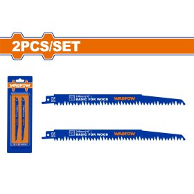 Tiesinio pjūklo pjūkleliai WADFOW, medienai, 5TPI, HCS, 240 mm, 2 vnt., WJT1531L