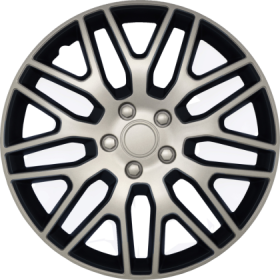 Ratlankių gaubtai ALBURNUS Dakar R15, sidabrinė ir juoda spalva, 4 vnt.