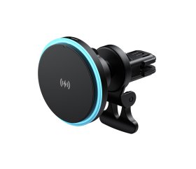 Automobilinis laikiklis HAVIT DOT 3032, magnetinis, su belaidžiu įkrovikliu, 15W, skirtas mob. telefonui, tvirtinamas į ventiliacijos groteles, juodos sp.