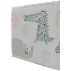 Sienų plokštė PUFFIN Kids Pk, spl. Print Zoo, 300x300x37 mm, dekoratyvinė, tekstilinė