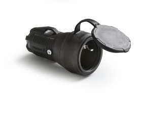 Kištukinis lizdas FAMATEL 2167, IP54, tinka 2,5mm laidas, juodos sp.