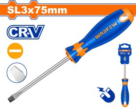 Plokščias atsuktuvas WADFOW, magnetinis, Cr-V, 3x75 mm, WSD1233