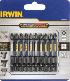 Smūginiai sukimo antgaliai IRWIN Impact Pro, 57 mm, 10 x PH2