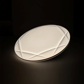 Lubinis LED šviestuvas SPECTOR LIGHT 17653S Tuya, 48W, 3000-6500K, 220-240V, 3600 lm, IP20, išmanusis, dimer., su pultu ir valdymu per programėlę, RGB, 490x490x75mm