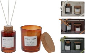 Dovanų rinkinys, kvapni žvakė ir namų kvapas, 3 skirtingi kvapai