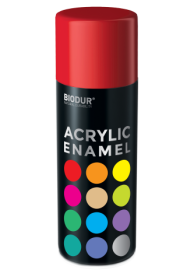 Aerozolinė emalė BIODUR Acrylic, RAL3020, raudona, 400ml