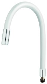 Snapas maišytuvui FERRO Elastico, lankstus, baltas, W100W-B