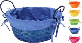 Pintas krepšelis su medžiaga viduje, 5 skirtingos sp.