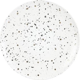 Lėkštė, 26 cm, balta sp. su auksiniais taškeliais