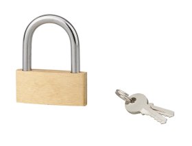 Pakabinama spyna SERRUPRIX, Basic 50 mm žalvariniu korpusu 2 raktai, 970050