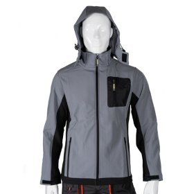 Striukė HERVIN, su gobtuvu, 100% poliesteris, XL dydis, pilka spalva, WH4806