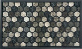 Kilimėlis LAKO Hexagon, 45 x 75 x 0,9 cm, 100% poliamidas, rudas, S11530-118, Indija