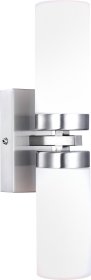 Vonios šviestuvas GLOBO Space, E14, 2 x 40W, 230V, opalinis stiklas, IP44, 60 x 310 x 100 mm