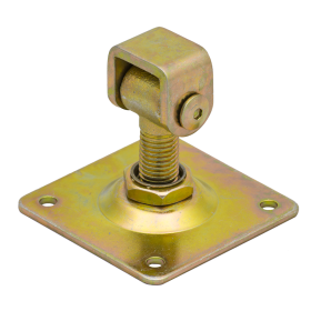 Vartų vyris DOMAX, ZRDP, M20, 100 x 100 mm, su plokštele, geltonos spalvos, 8423