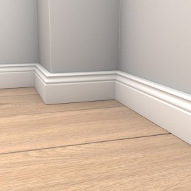 MDF grindjuostė KRONO ORIGINAL Lk70F, 70 x 14 x 2400 mm, spl. balta, profiliuota, 95991