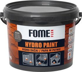 Hidroizoliaciniai dažai FOME FLEX Hydro Paint, RAL8019 rudai pilka, 3kg.