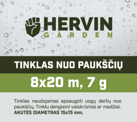 Tinklas augalų apsaugai nuo paukščių HERVIN GARDEN, 8 x 20 m, 7 g, BN8x20/7g