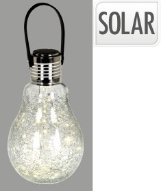 LED dekoratyvinė lemputė SOLAR, pakabinama, 26 x 14 cm