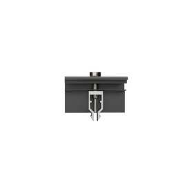 Galinis spaustukas KENO K-06-R-CZ, "click" bėgeliams, juodas, 30-35 mm