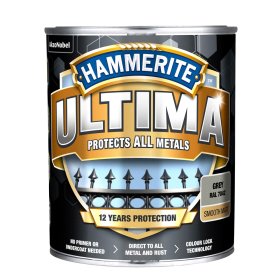 Antikoroziniai dažai HAMMERITE Ultima, 0,7 l, pilkos sp., matiniai