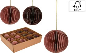 Pakabinama dekoracija Burbulas, popierinis, 2 skirtingų sp., 80 mm