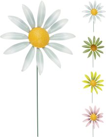 Sodo dekoracija GĖLĖ, įsmeigiama, su judančiais žiedlapiais, 4 skirtingų sp., 20 x 6 72 cm.