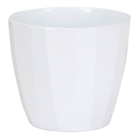 Kambarinis keraminis vazonas SCHEURICH ALASKA (939/12), baltos sp., skersmuo 12 cm.