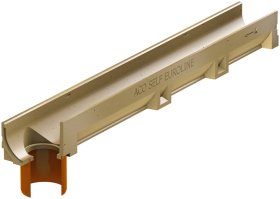 Latakas su PVC vamzdžiu ACO Euroline, L-1m, 38501