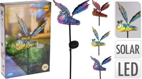 Sodo dekoracija, šviečianti ant metalinio pagaliuko, 3 skirtingi dizainai, aukštis 105 cm.