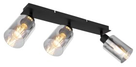Kryptinis šviestuvas GLOBO Hadera, E27, 3 x 40W, 230V, dūmų sp. stiklas, 470x90x215 mm