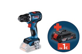 Akumuliatorinis suktuvas BOSCH Professional GSR 18 V-90 C SOLO, 18 V, sukimo momentas 38-90 Nm, 13 mm griebtuvas, be akumuliatoriaus ir kroviklio, 06019K6000