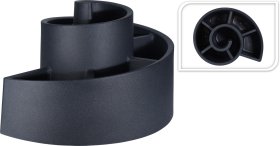 Plastikinis lauko vazonas SPIRALĖ, juodos sp., 80 x 65 x 50 cm.