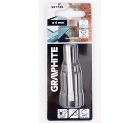 Deimantinis grąžtas GRAPHITE, 6 mm