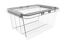 Daiktadėžė PLAST TEAM Pro Box, su dangčiu, skaidri, 29 x 18,5 x 39 cm, 14 l