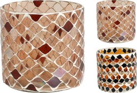 Žvakidė, stiklo mozaika, 2 skirtingi dizainai