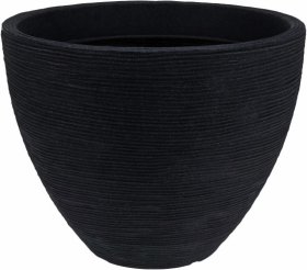 Plastikinis lauko vazonas, juodos sp., 40 x 40 x 31 cm.