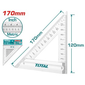 Kampinė liniuotė TOTAL, ilgis 170 mm, TMT61205