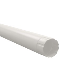 Lietvamzdis BILKA, ilgis 1m, skersmuo 100 mm, balta spalva, RAL9010