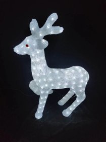 Šviečianti dekoracija SUNLUX D200L-AC-NEW2, elnio formos, 200 LED, aukštis 90 cm, balta spalva, tinka naudoti lauke, IP44